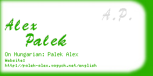 alex palek business card